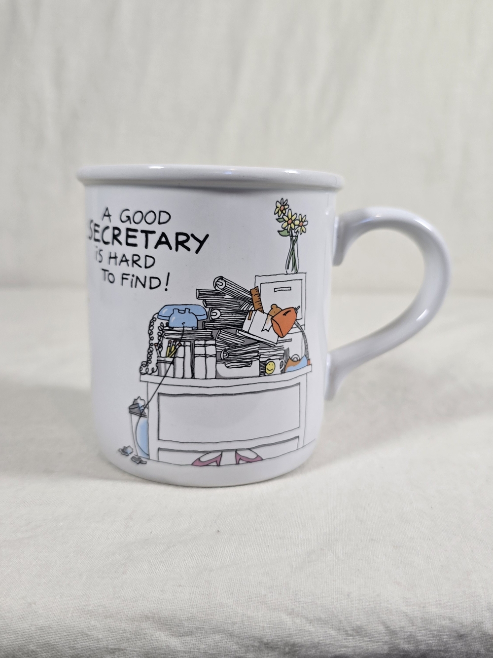 Vintage American Greetings Secretary Office Humor Coffee Mug